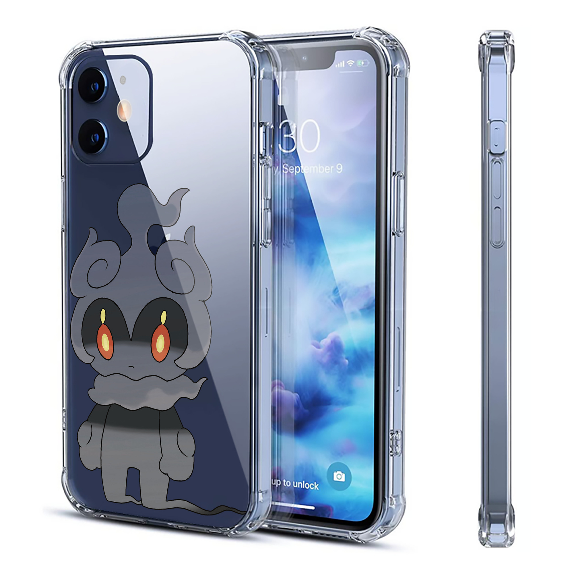 （画像用） ポケットモンスター Pokémon 【iPhone 12シリーズ対応】透明スマホケース（クリアソフトケース）